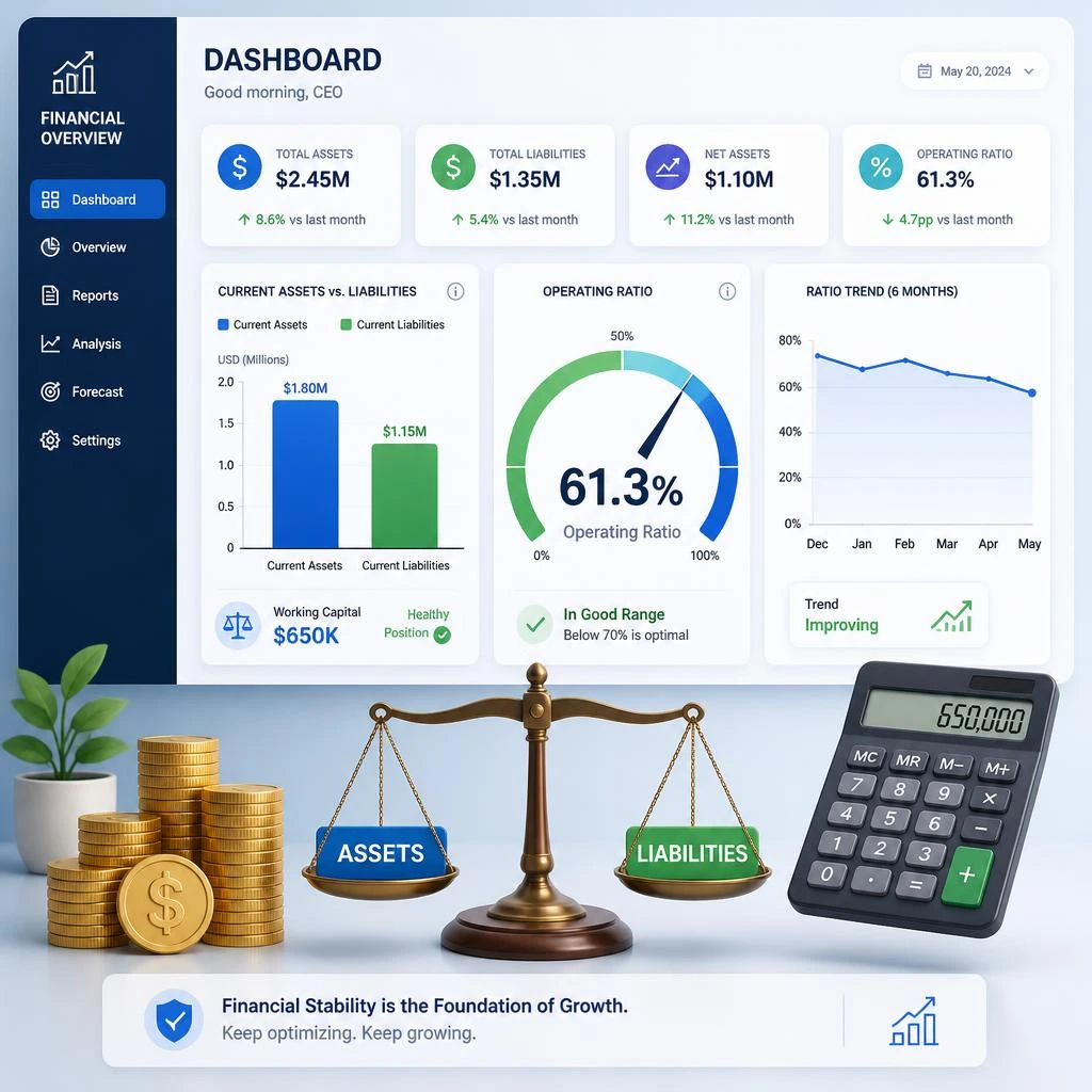 Working Capital Calculator (Operating Ratio)
